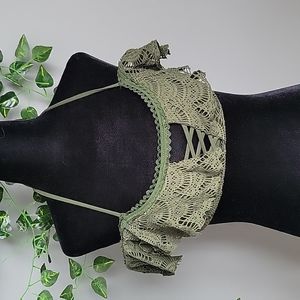 BECCA Ruffled Sleeve Bandeau Bikini Top